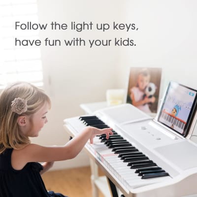 Keyboard Piano, 61 Key Piano Keyboard For Beginner/Professional, Electric Piano W/Lighted Keys, Music Stand & Piano App, Supports Usb Midi/Audio/Microphone/Headphones/Sustain Pedal image 3
