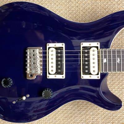 PRS SE Standard 24 Solidbody Electric Guitar Trans Blue Mahogany w/Maple Neck, Vibrato, Bag image 1