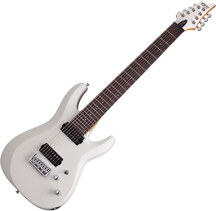 Schecter C-8 Deluxe Electric Guitar Satin White image 1