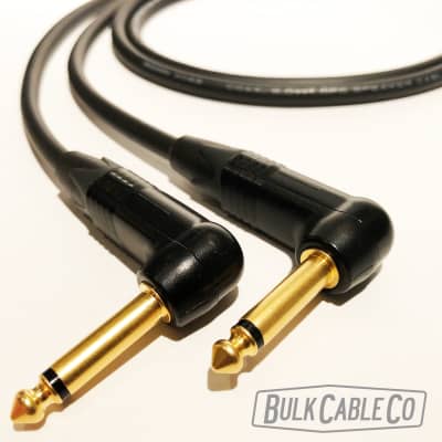 65 FT - Mogami 3082 Speaker Cable - Amp To Cab - Neutrik Gold Right Angle Connectors - RA/RA Ends