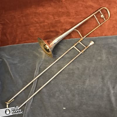 King 2B Silvertone Tenor Trombone c. 1940 w/ Case & Mouthpiece image 1