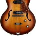 Godin 5th Avenue CW Kingpin II P90 Hollowbody Electric Guitar with Case - Cognac Burst (5AvCWK2CNBd1)