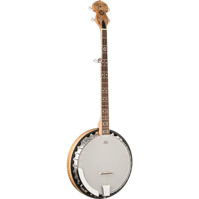 Oscar Schmidt OB5SP 5-String Resonator Banjo, Spalted Maple image 2