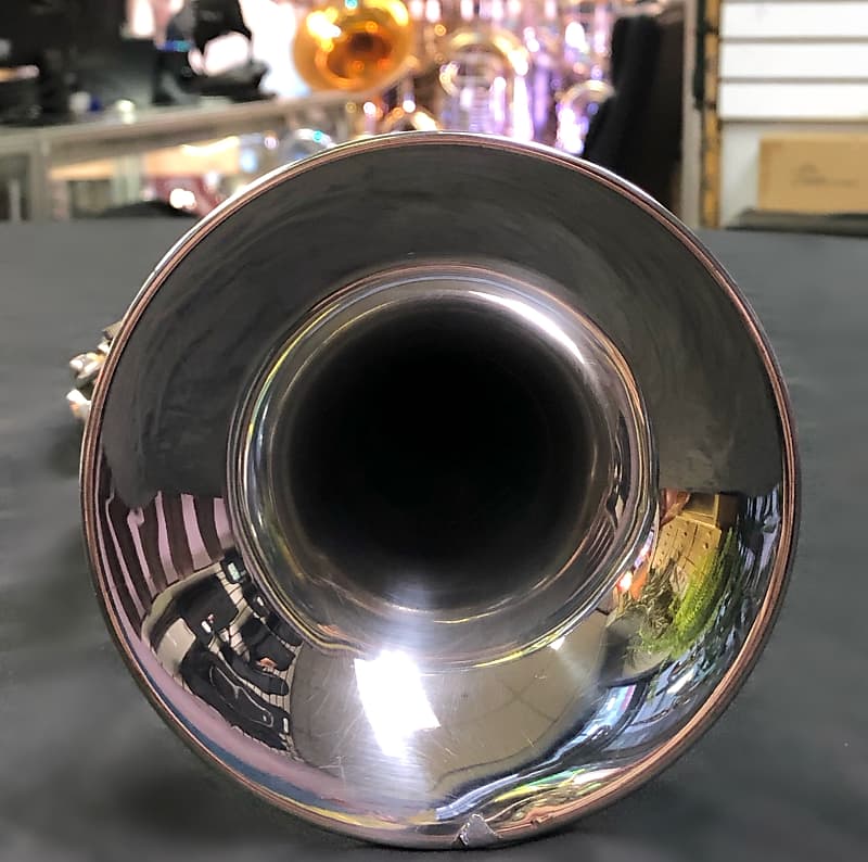King SB12 System Blue Marching Trumpet Silver-Plated