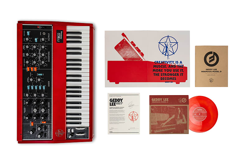Moog Music Geddy Lee Minimoog Model D + Signed COA + Limited Edition Vinyl image 1