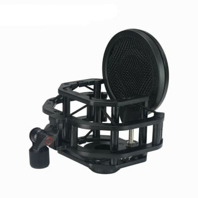 BOP Cover Shock mount and Pop Filter for Lewitt studio mics, Audio-Technica, Neuman, etc shock-mount image 6