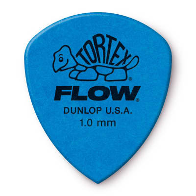 Dunlop 558P100 Tortex Flow Standard Pack, 12 Picks, 1.00mm, Blue image 1