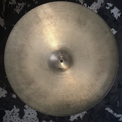 Zildjian Vintage 20” ride ‘60s-‘70s w/ 2 rivets (Unmarked) signed by Marc Bonne (Small Keyhole) image 2