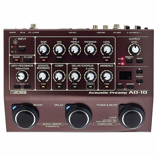 【新品未使用】BOSS AD-10 Acoustic Preamp Boss AD-10 Acoustic Preamp | Reverb