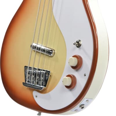 Danelectro 59DC Long Scale 4-String Bass Guitar, Pau Ferro Fingerboard, Copper Burst image 3