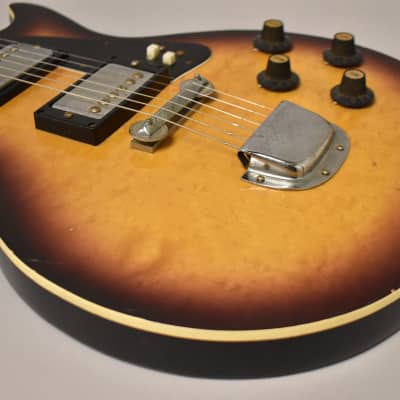 1960's Global (Teisco) LP Style Solidbody Electric Guitar MIJ Sunburst w/Gig Bag image 11
