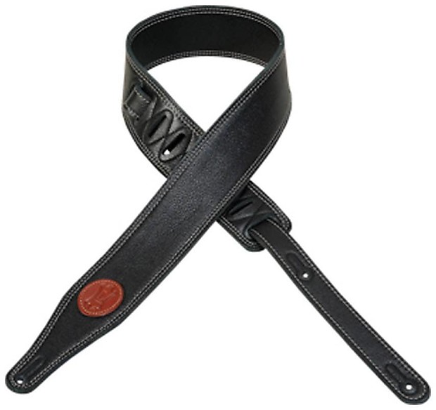 Levy's M17SS-BLK Triple Ply Garment Leather 2.5" Guitar Strap image 1
