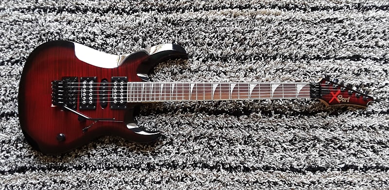 Cort X-11 with Flame Maple Top, Locking Tremolo System, | Reverb