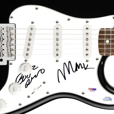 Devo Bob & Mark Mothersbaugh Autographed Signed Guitar ACOA PSA image 3