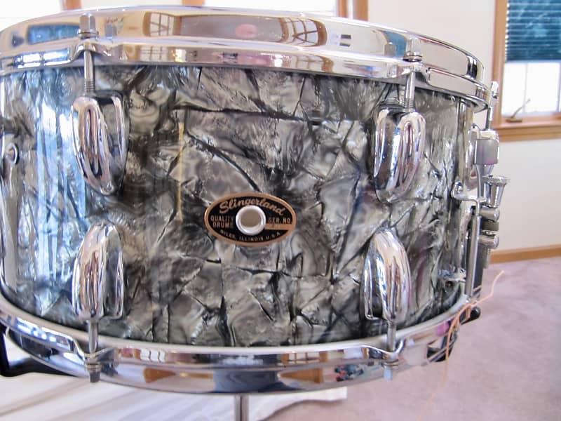 Slingerland '68 Concert King 6x15 Black Diamond Pearl Snare Reverb