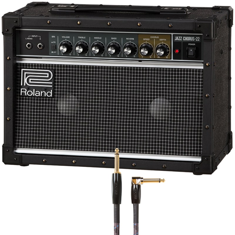 Roland JC-22 Jazz Chorus 30-Watt 2x6.5'' Guitar Combo Amp w/ Cable