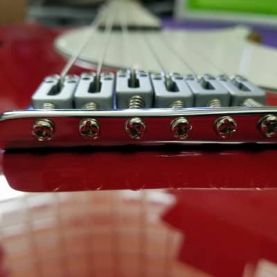 Line 6 Variax 300 Electric 2000s Aged Candy Apple Red over pearl image 12