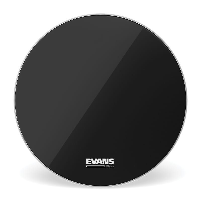 Evans EQ3 Resonant Black Bass Drum Head, No Port, 22 Inch image 1