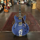 D'Angelico Deluxe DC Semi-Hollow Double Cutaway Matte Royal Blue Limited Edition Brand New