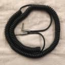 Bullet Cable 1/4" TS Coiled Straight to Right-Angle Instrument Cable