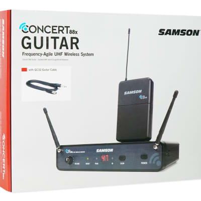 SAMSON Concert 88x 100-Channel UHF Wireless Guitar System w/GC32 Cable  - D Band image 7
