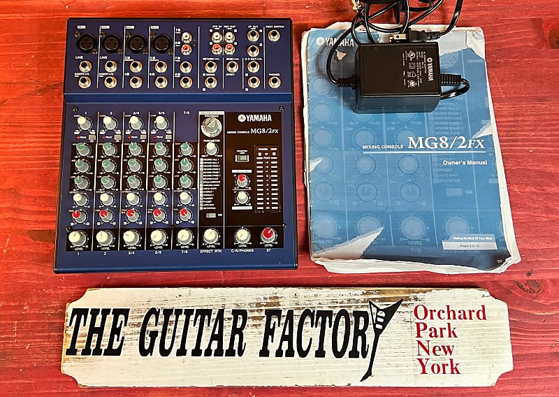 Yamaha MG8/2FX - Blue - Passive Mixer with Power Supply | Reverb