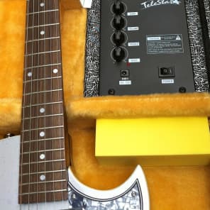 NEW RARE SILVER SPARKLE TELESTAR LISA W/AMP IN CASE GUITAR BY J.T. RIBOLOFF "LAST ONE" image 2