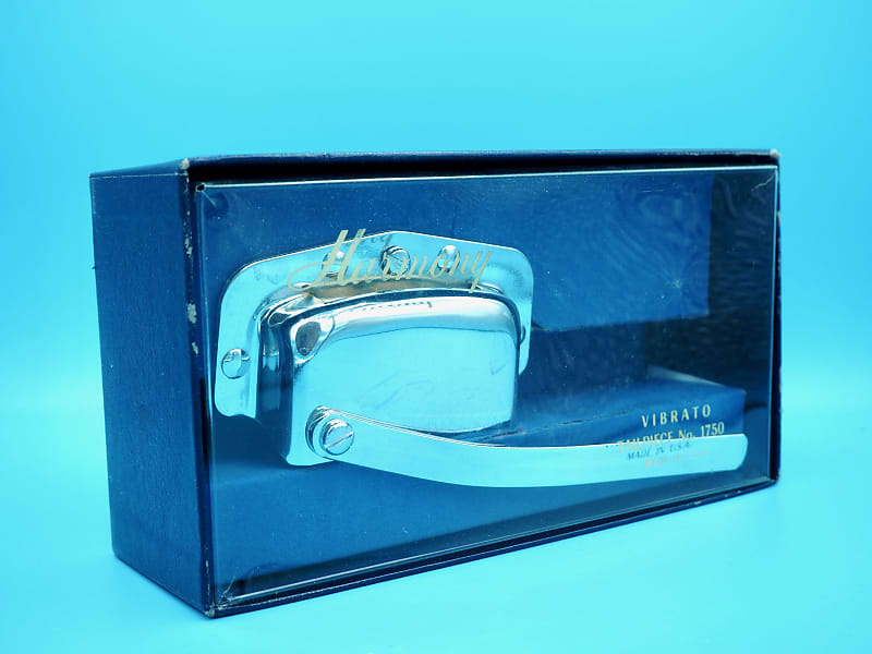 1960s Harmony Bobkat Vintage Vibrato Tailpiece Model 1750 NOS Tremolo In Box, USA-Made, Silhouette image 1