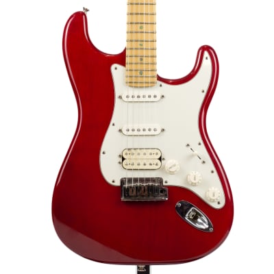 Fender American Deluxe Fat Stratocaster HSS 2000 Crimson Transparent for sale
