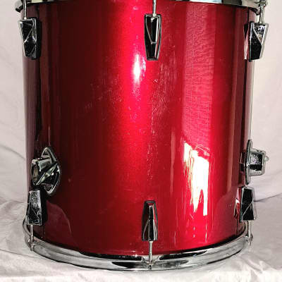 Unmarked FLOOR TOM - CANDY APPLE RED WRAP 16 in dia image 4