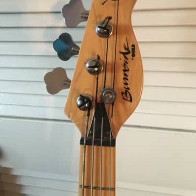 Burnside by Guild 4 string Bass Guitar 1980s Red image 2
