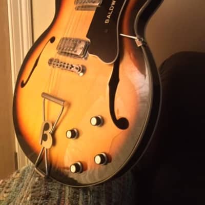 1960's Baldwin Vintage 712 12-String Electric Guitar sunburst+Baldwin Hard Case.Made In England image 9