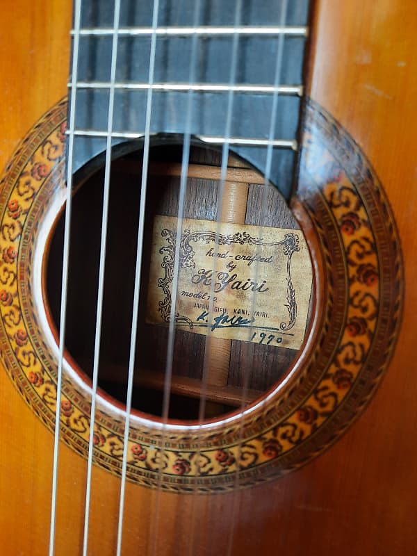 "War and Peace" Yairi 5036 / CY130 Conquistador Classical Guitar Hand-Signed and Dated by K Yairi 1970 image 1