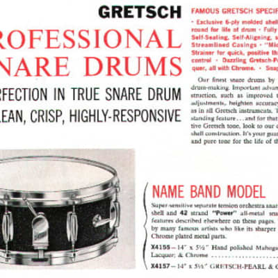 Gretsch - 14x5" Snare Drum 1960's - Natural image 3