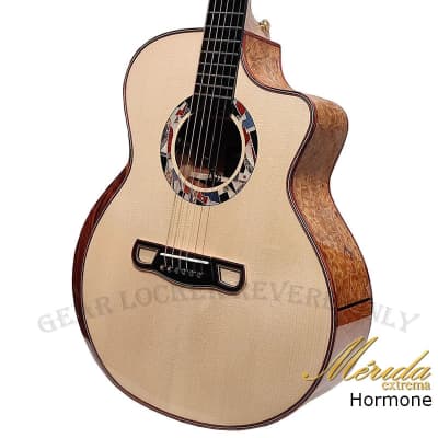 Merida Extrema Hormone all Solid Sitka Spruce & Cypress grand auditorium acoustic electronic guitar image 5