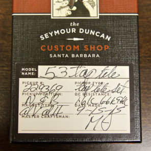 Seymour Duncan Custom Shop '53 Tap Tele Pickup Set Black/Chrome image 1