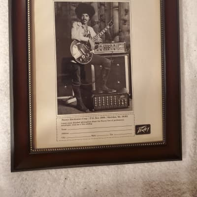 1974 Peavey Amps Promotional Ad Framed Phil UpchurchPeavey Musician Amp Original for sale