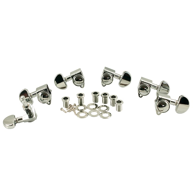 Grover 3 Per Side Roto-Grip Locking Rotomatics, 502C, Chrome