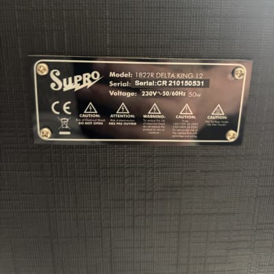 Supro 1822R Delta King 12 15-Watt 1x12" Guitar Combo 2021 - Present - Black / Cream Stripes image 4