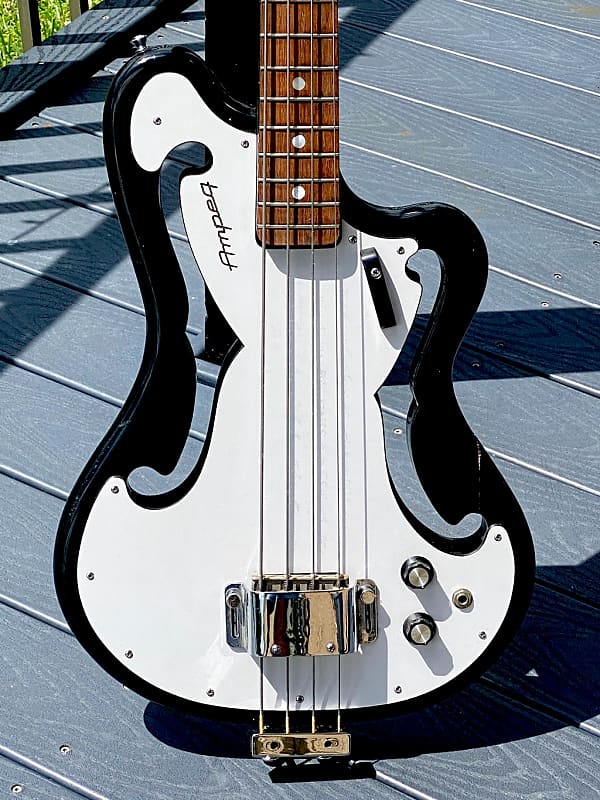 Ampeg AEB-1 Bass 1966 - the 90th Bass made in a factory Black finish & White pickgard from its original NC Sales Rep owner ! image 1