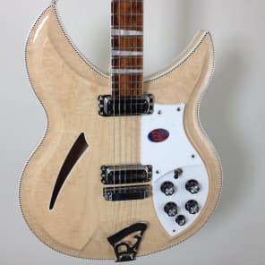 Rickenbacker 381V69 2013 Mapleglo checker binding carved top and back image 3