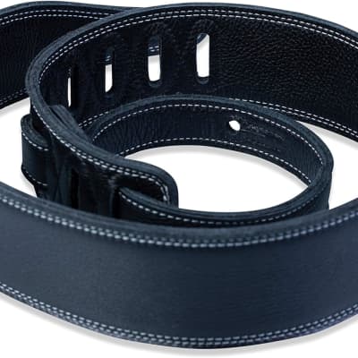 Levys M17SS 2.5-inch Garment Leather Guitar Strap - Black image 2