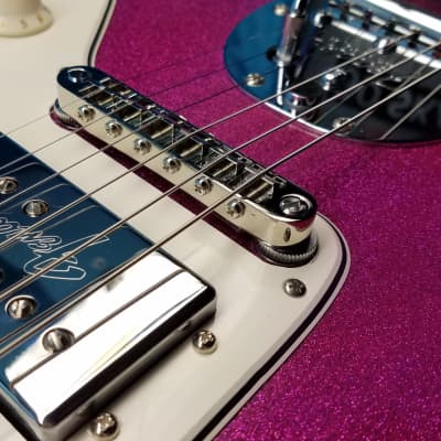 Retro Jazzmaster w Custom Body + Wide Range Humbuckers, 2017/21 - Purpleburst Metal Flake (Video) image 13