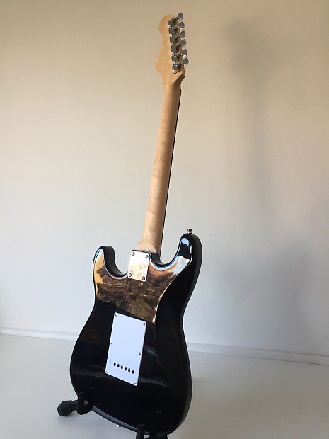 Elevation Elevation Strat 6 String Electric Guitar Black White