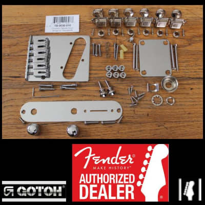 Fender/Gotoh Telecaster Chrome Hardware Set w/ Tuners Modern GTC202 6-saddle Bridge TB-0030-010 image 1
