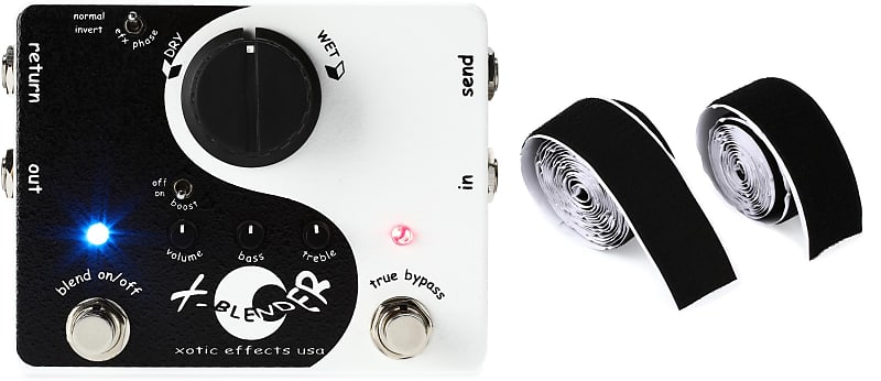 Xotic X-Blender Wet/Dry Signal Blender Pedal Bundle with Pedaltrain  Official Hook-and-Loop Pack