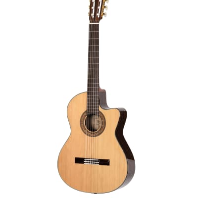Alvarez Yairi CY75CE - Classical/Electric Guitar in Natural Gloss Hardshell Case Included image 3