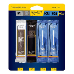 Vandoren CRMIXBB35 Bb Clarinet Mix Card Reed Variety Pack - Strength 3.5