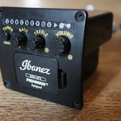 Fishman Ibanez AEQ2T Acoustic Guitar piezo + preamp image 2