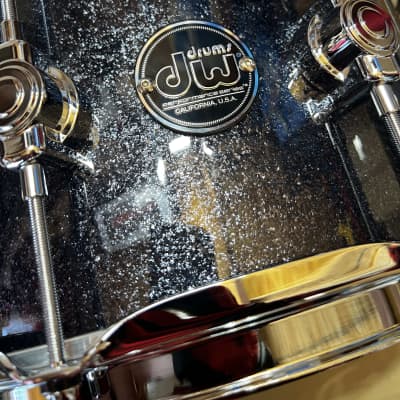 DW 6.5" x 14" Performance Series Limited Edition Cherry Snare Drum - Black Sparkle w/ Chrome Hardware image 2